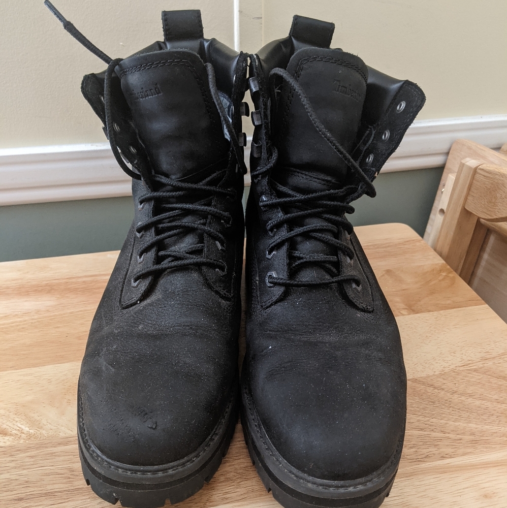 Black Timberland boots
